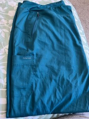 Healing Hands Teal Green Scrub Pants with Pocket